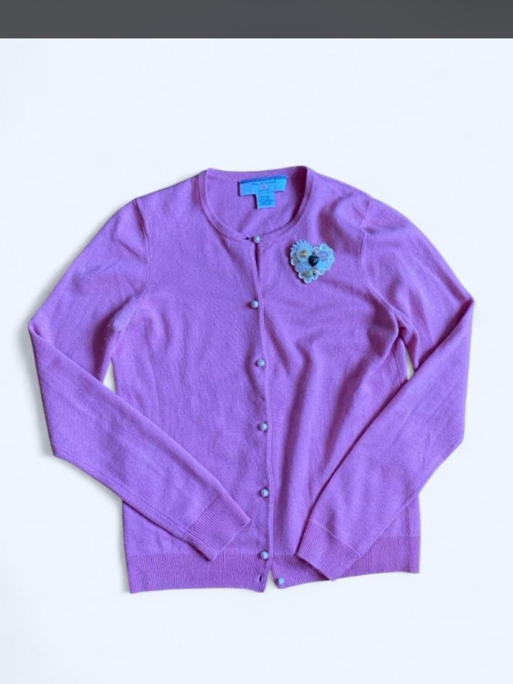 Pink Silk Cashmere Button Cardigan